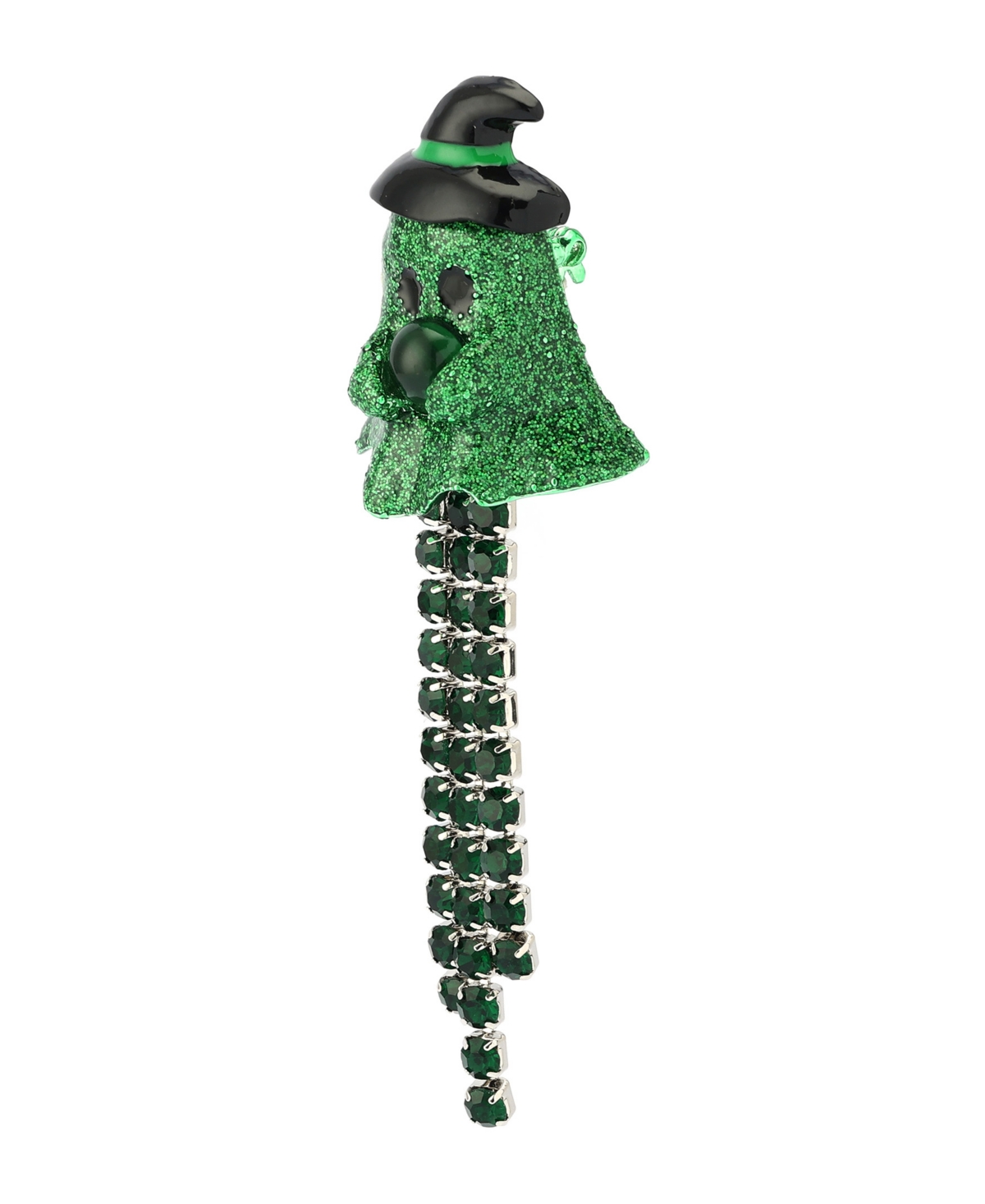 Betsey Johnson Faux Stone Halloween Witch Ghost Fringe Brooch