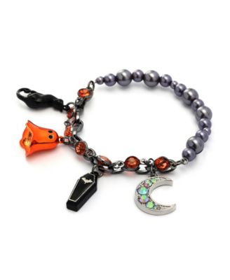 Faux Stone Halloween Mixed Charm Stretch Bracelet