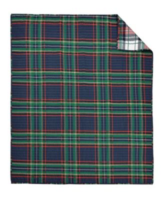 Spencer Red Plaid Reversible Quilted Throw, 60" x 50"