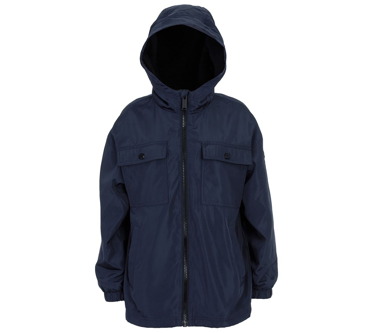 Michael Kors Kids' Big Boys Fleece Lined Zipper Rain Jacket In Blue