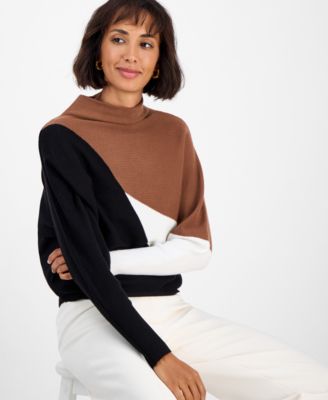 Women's Funnel-Neck Dolman-Sleeve Sweater 