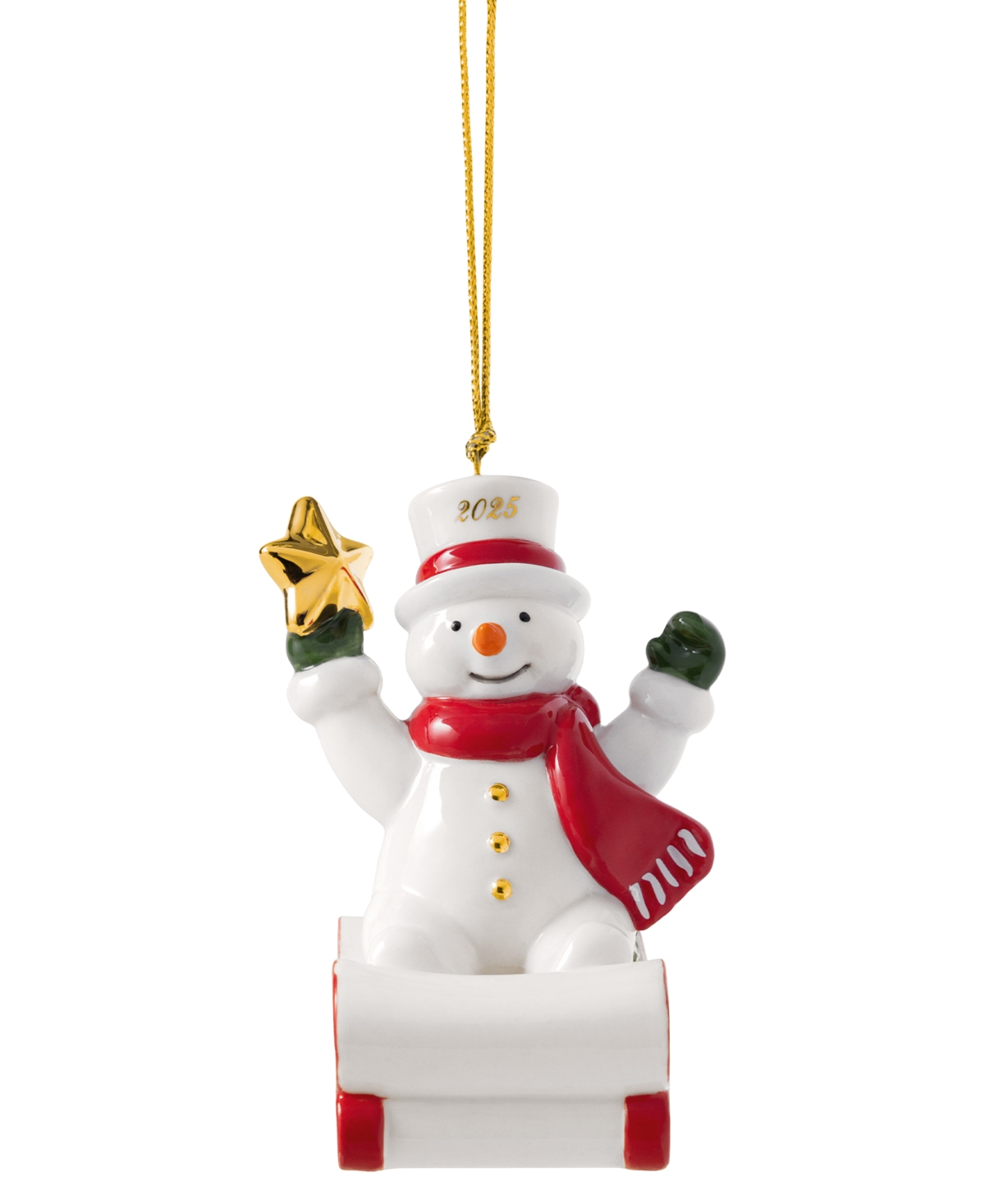 Villeroy & Boch 2025 Christmas Classics Annual Snowman Ornament In White