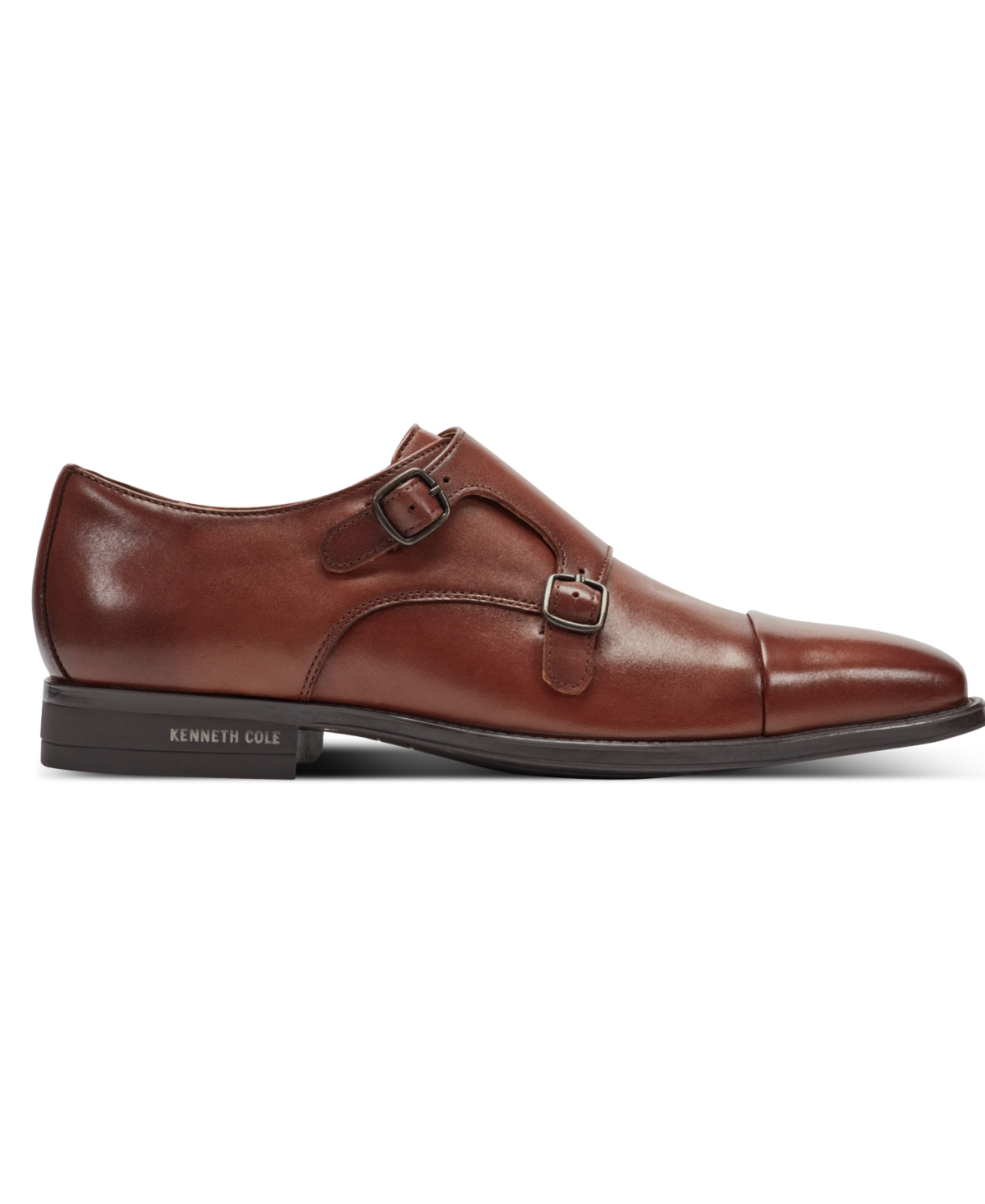 Kenneth Cole New York Charles Double Monk Strap Shoe In Brown