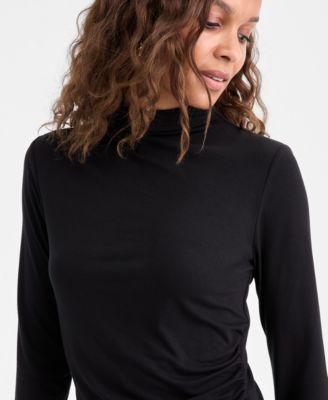 Petite Mock-Neck Top, Macy's Exclusive