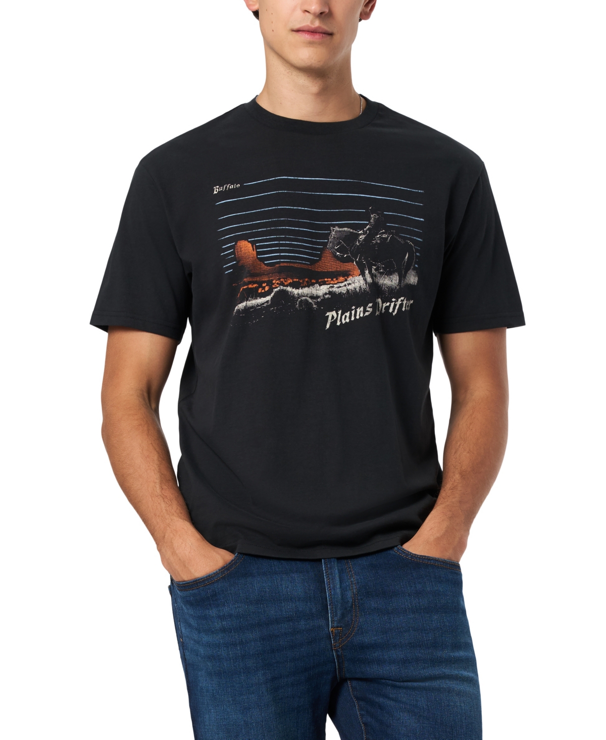 Buffalo David Bitton Men's Trystan Graphic T-shirt In Black