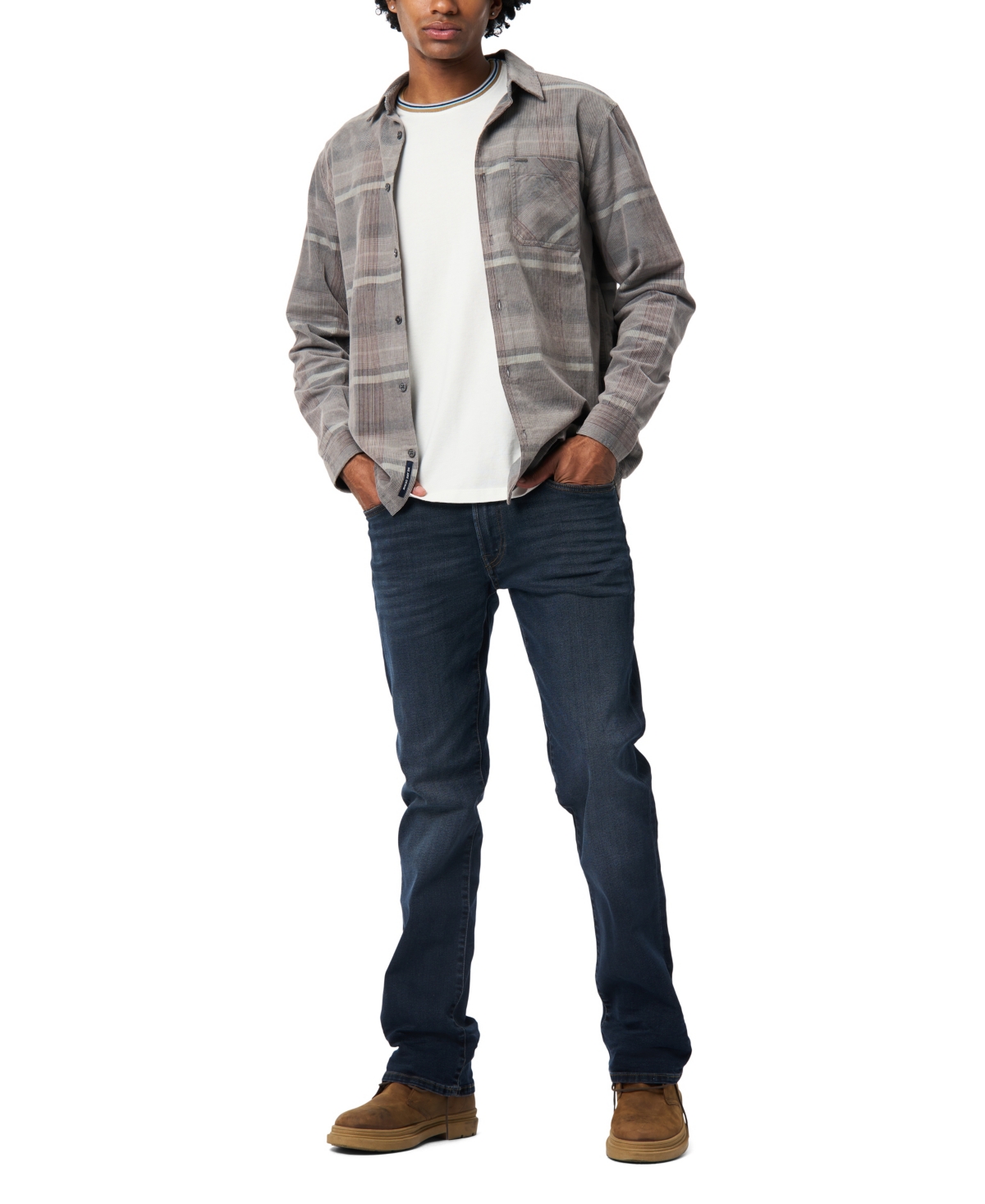 Buffalo David Bitton Men's Sinclair Plaid Baby Cord Shirt In Multi