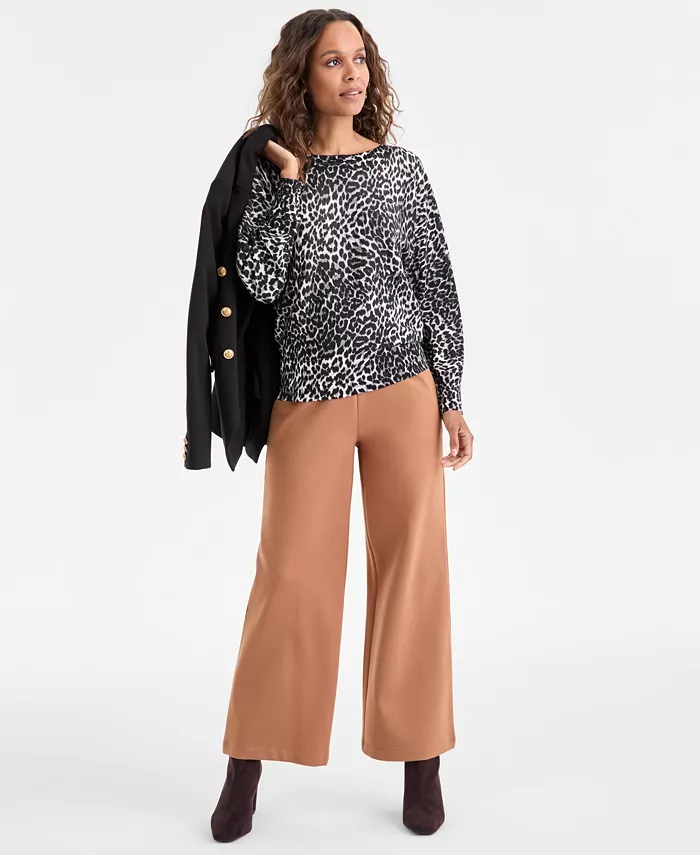 Petite Lightweight Boat-Neck Sweater - thumbnail 4