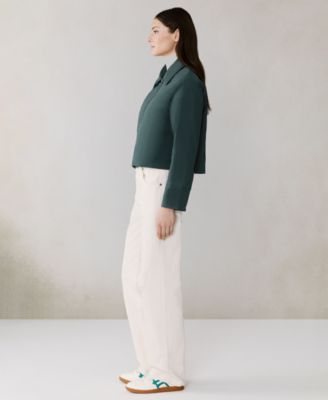 Women's Short Zip-Up Puffer Jacket