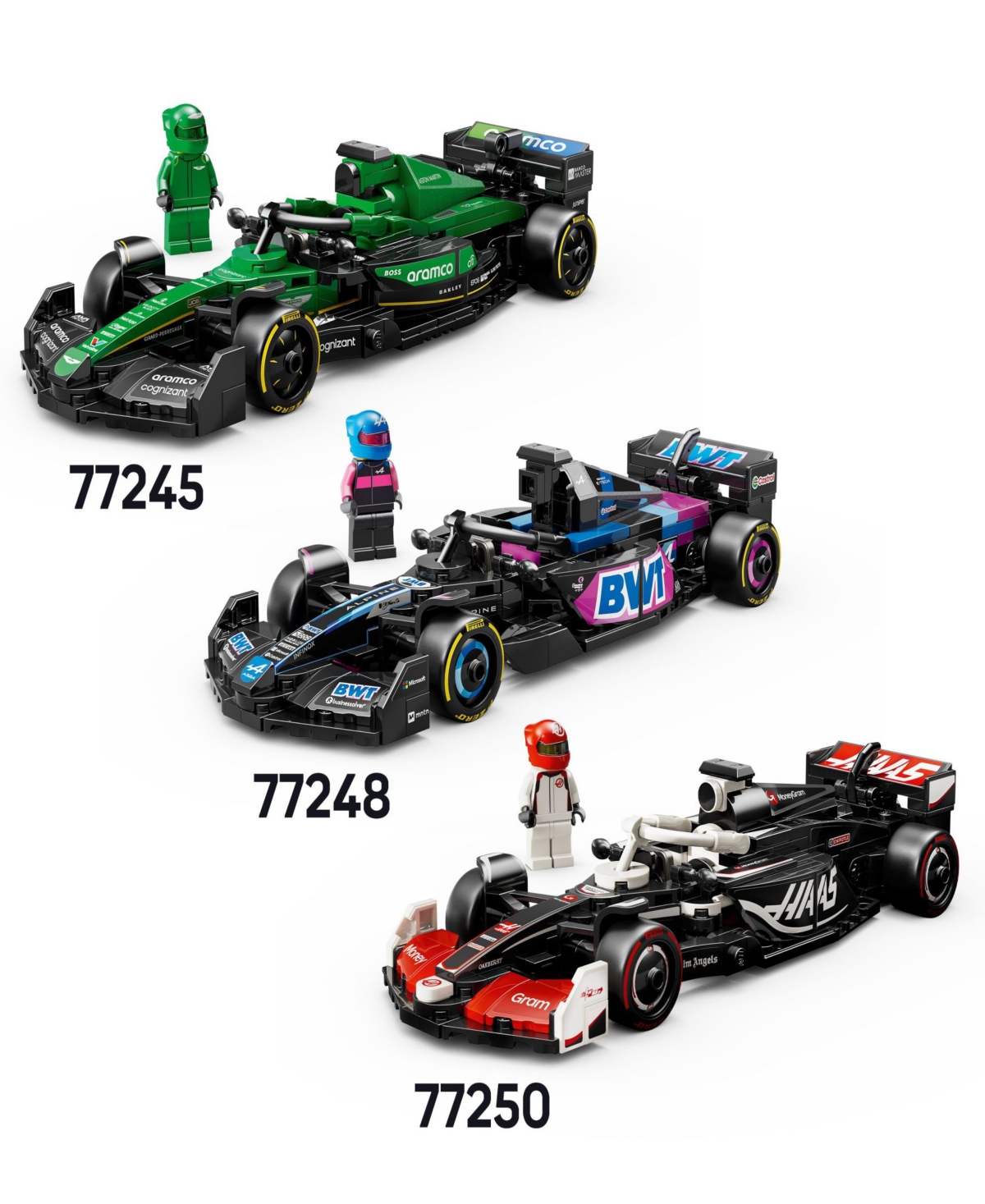 Lego Speed Champions Ferrari Sf-24 F1 Race Car Building Set and Toy Driver 77242