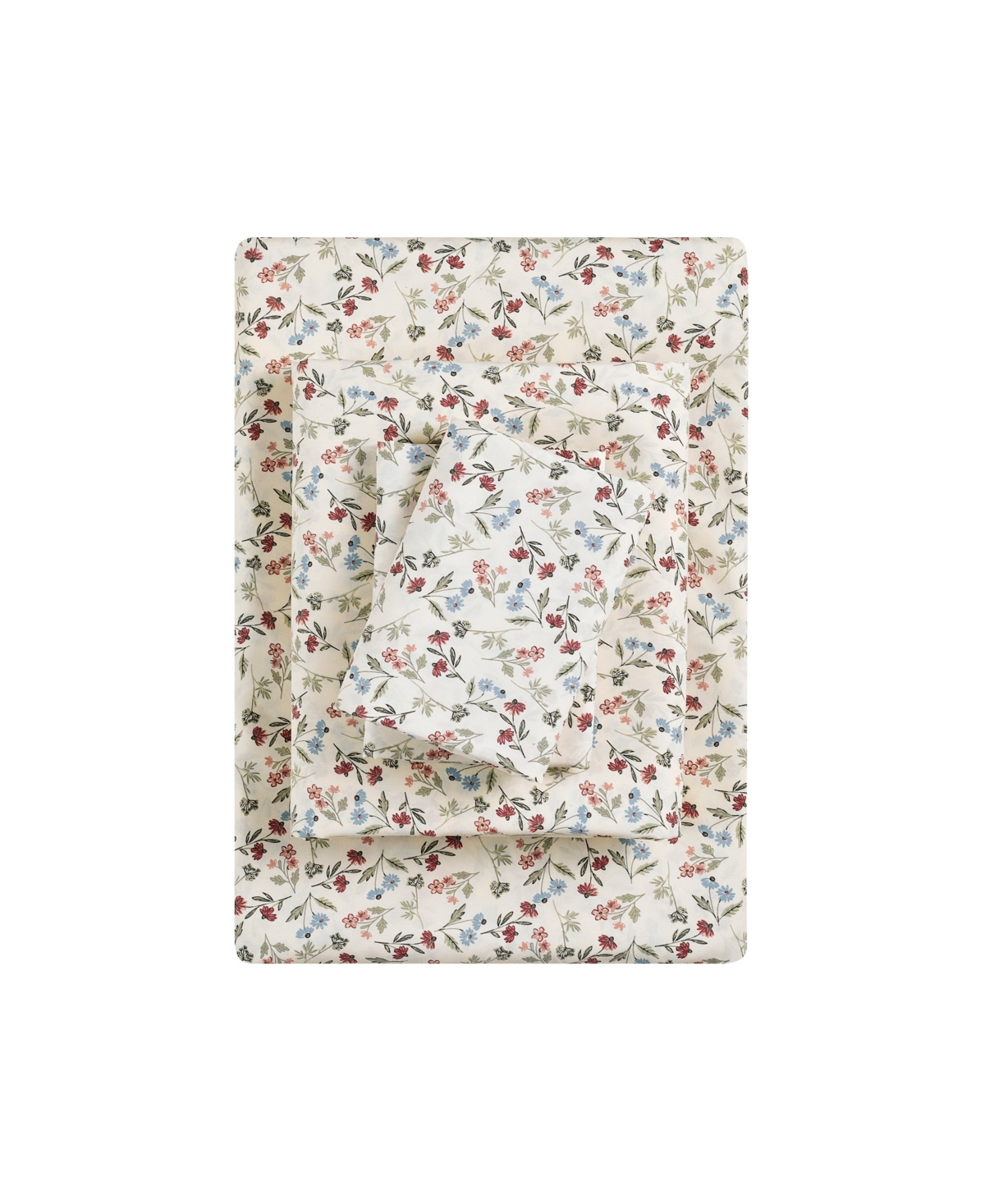 Sunham Microfiber Easy Care Printed 4-pc. Sheet Set, Full