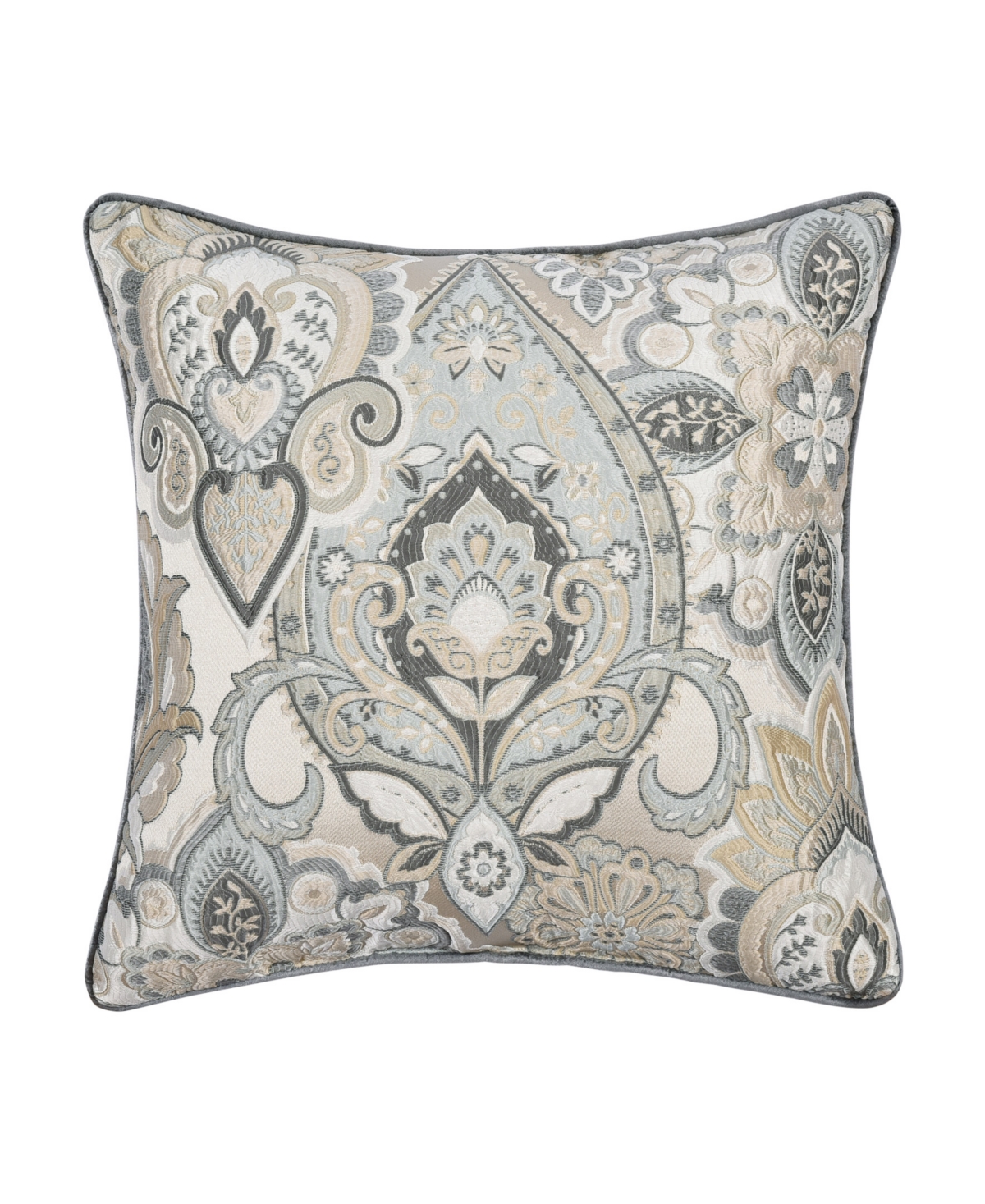 J Queen New York Annabelle Damask Decorative Pillow, 20" X 20" In Blue