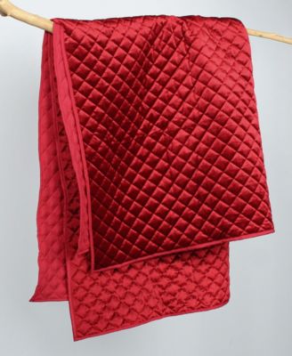 Red Velvet Reversible Quilted Throw, 50" x 60"