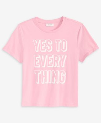 Women's Yes Graphic T-Shirt, Macy's Exclusive