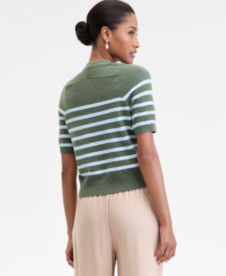 Women's Saddle Short Sleeve Sweater