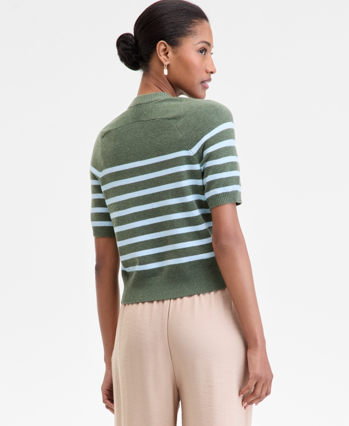 On 34th Women's Saddle Short Sleeve Sweater, Macy's Exclusive In Green