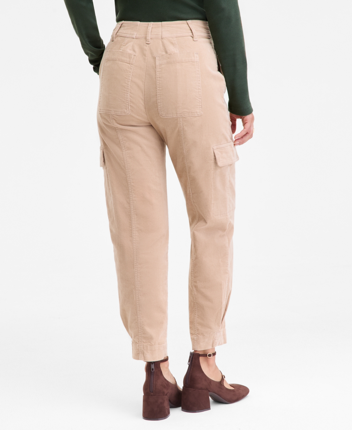 On 34th Women's Corduroy Cargo Pants, Macy's Exclusive In Green