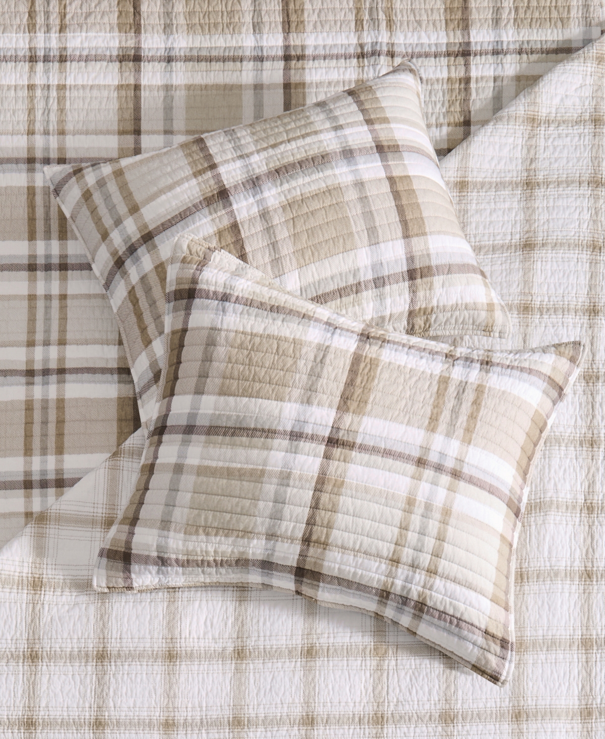 Levtex Spencer Red Plaid Reversible Quilt, Full/queen In Neutral