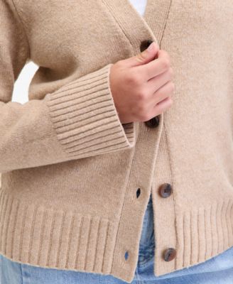 Women's Saddle Sleeve V-Neck Cardigan, Macy's Exclusive