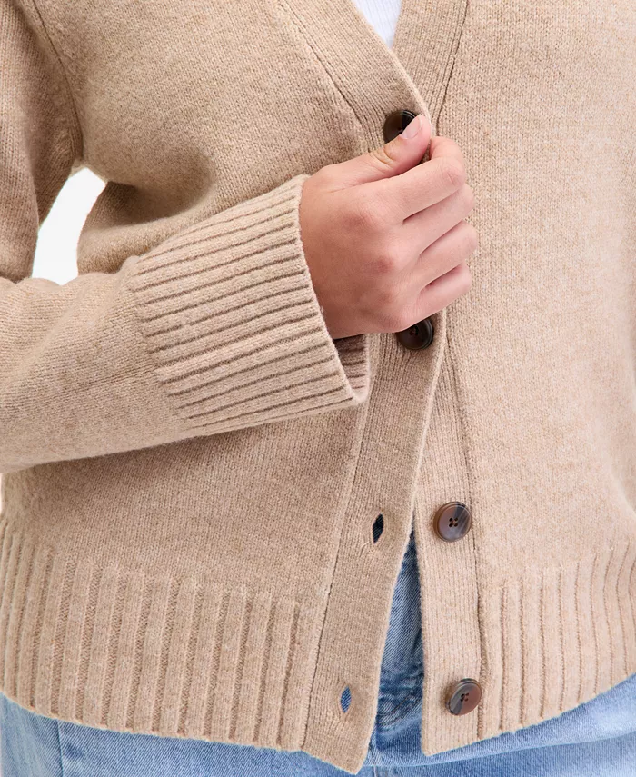Women's Saddle Sleeve V-Neck Cardigan - thumbnail 5