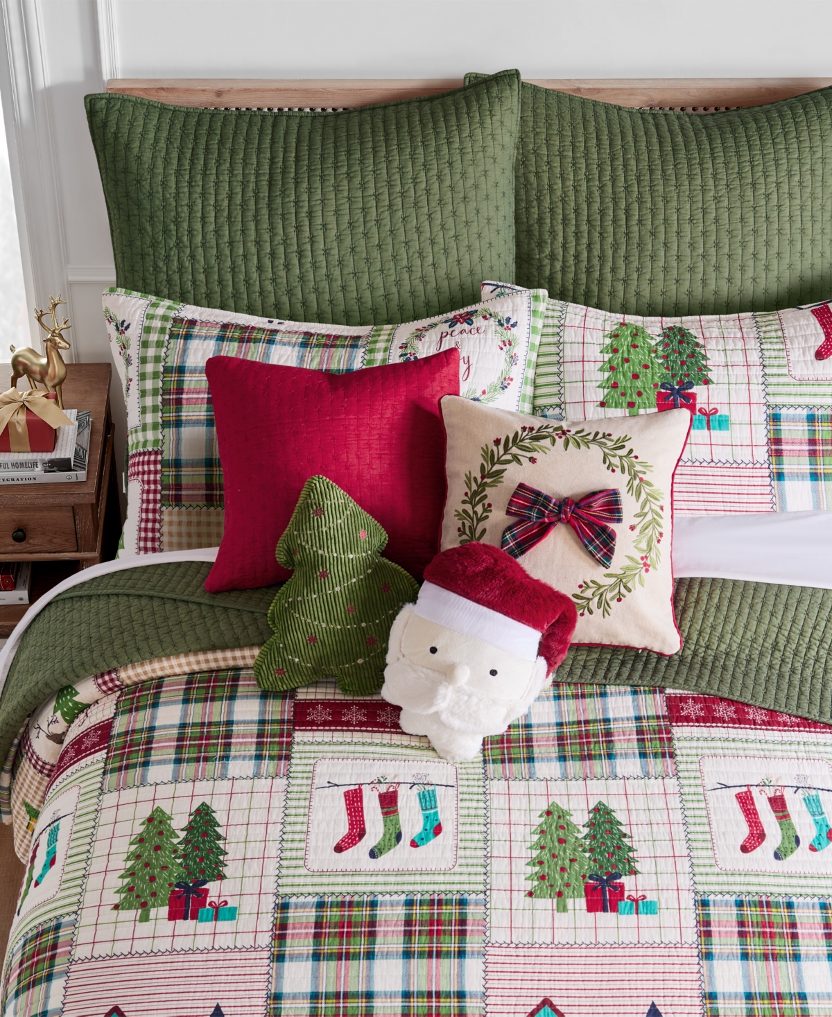 Levtex Home For Christmas Festive Plaid 3-pc. Quilt Set, King In Green