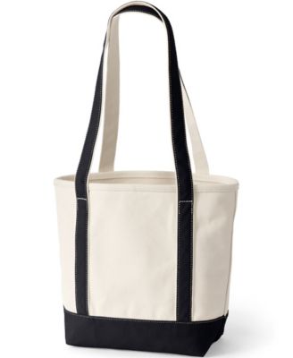 Medium 5 Pocket Open Top Long Handle Canvas Tote Bag