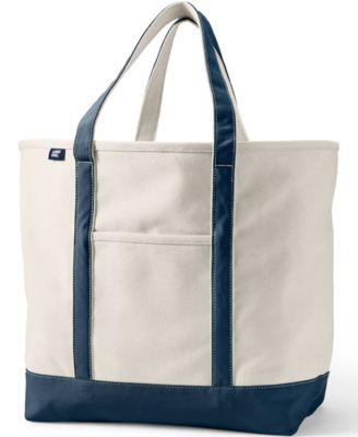 Extra Large 5 Pocket Open Top Canvas Tote Bag