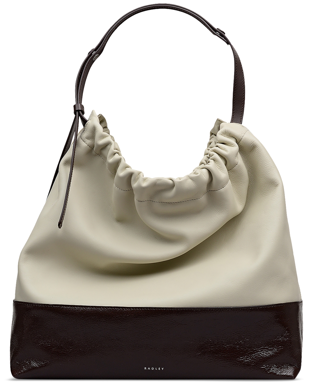 Radley London The Portobello Large Leather Drawstring Shoulder Bag In White