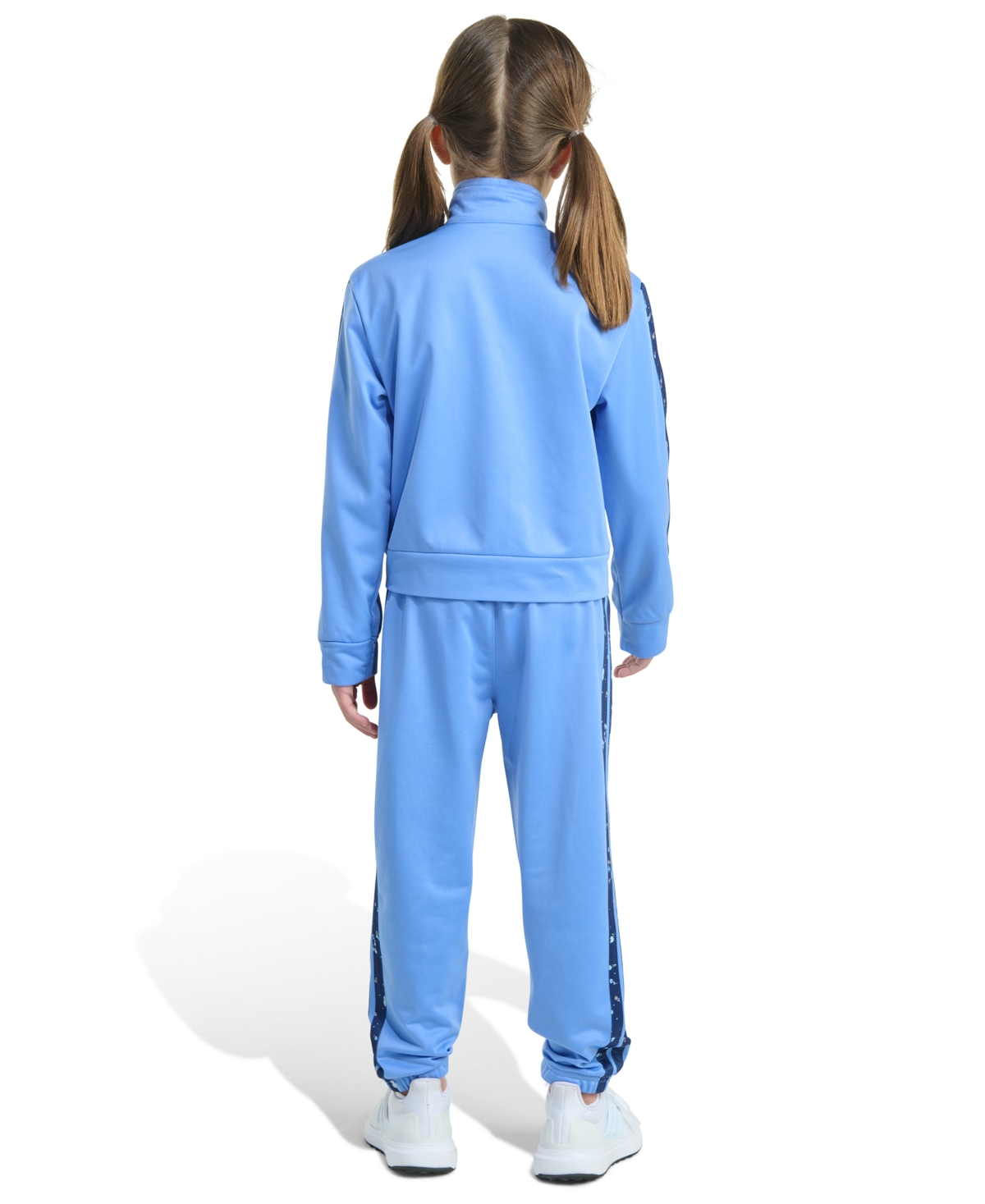 Adidas Originals Toddler And Little Girls 2-piece Long Sleeve 3-stripe Tricot Set In Blue