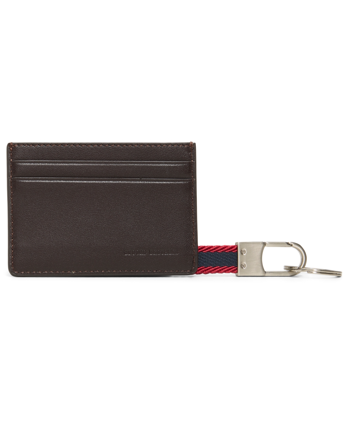 Brooks Brothers Men's Cardholder And Keychain Set In Brown