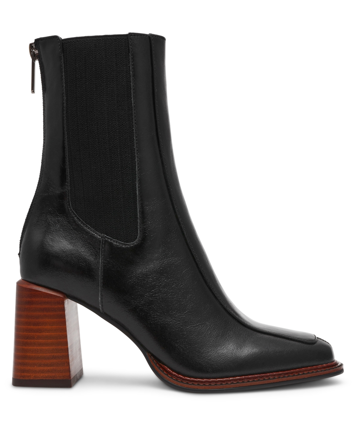 Steve Madden Women's Downtown Block-heel Chelsea Booties In Black