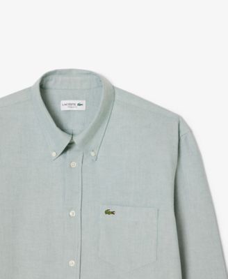 Men's Woven Long Sleeve Button-Down Oxford Shirt