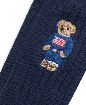 Men's Embroidered Bear Socks
