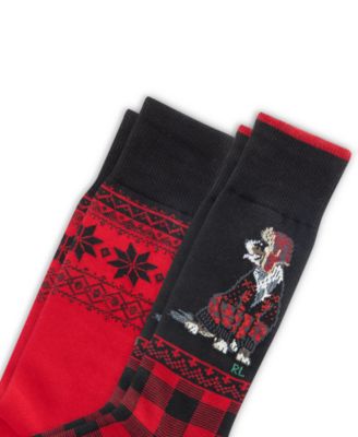 Men's 2-Pack Holiday Dog Socks