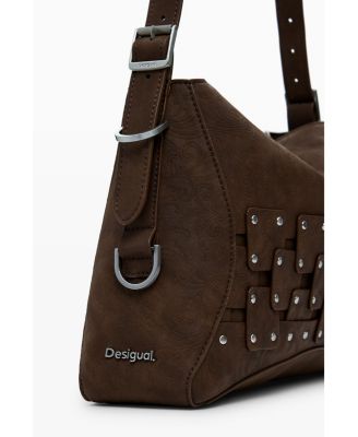 Women's Medium studded patch handbag