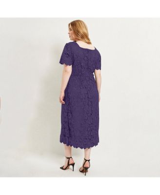 Women's Square-Neck Lace Dress