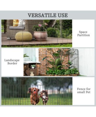 Garden Fencing for Border Edging, Decor 11.5', 4 Pack, Square Vines