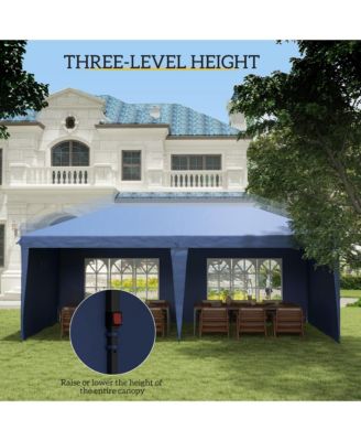 9.7' x 19.2' Pop Up Canopy with 4 Removable Sidewalls,