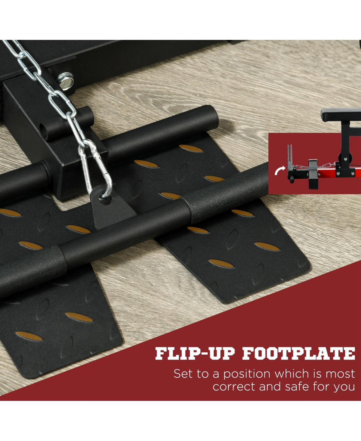 Soozier Cable Machine Lat Pull Down Machines with Flip-Up Footplate
