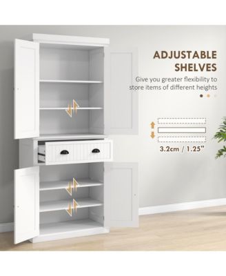 72" Kitchen Pantry Storage Cabinet with Drawer, Adjustable Shelves