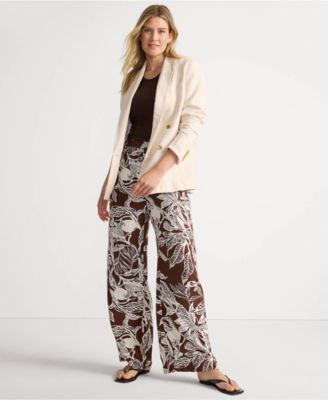 Women's Rayon High Rise Wide Leg Pants - Set Bottom