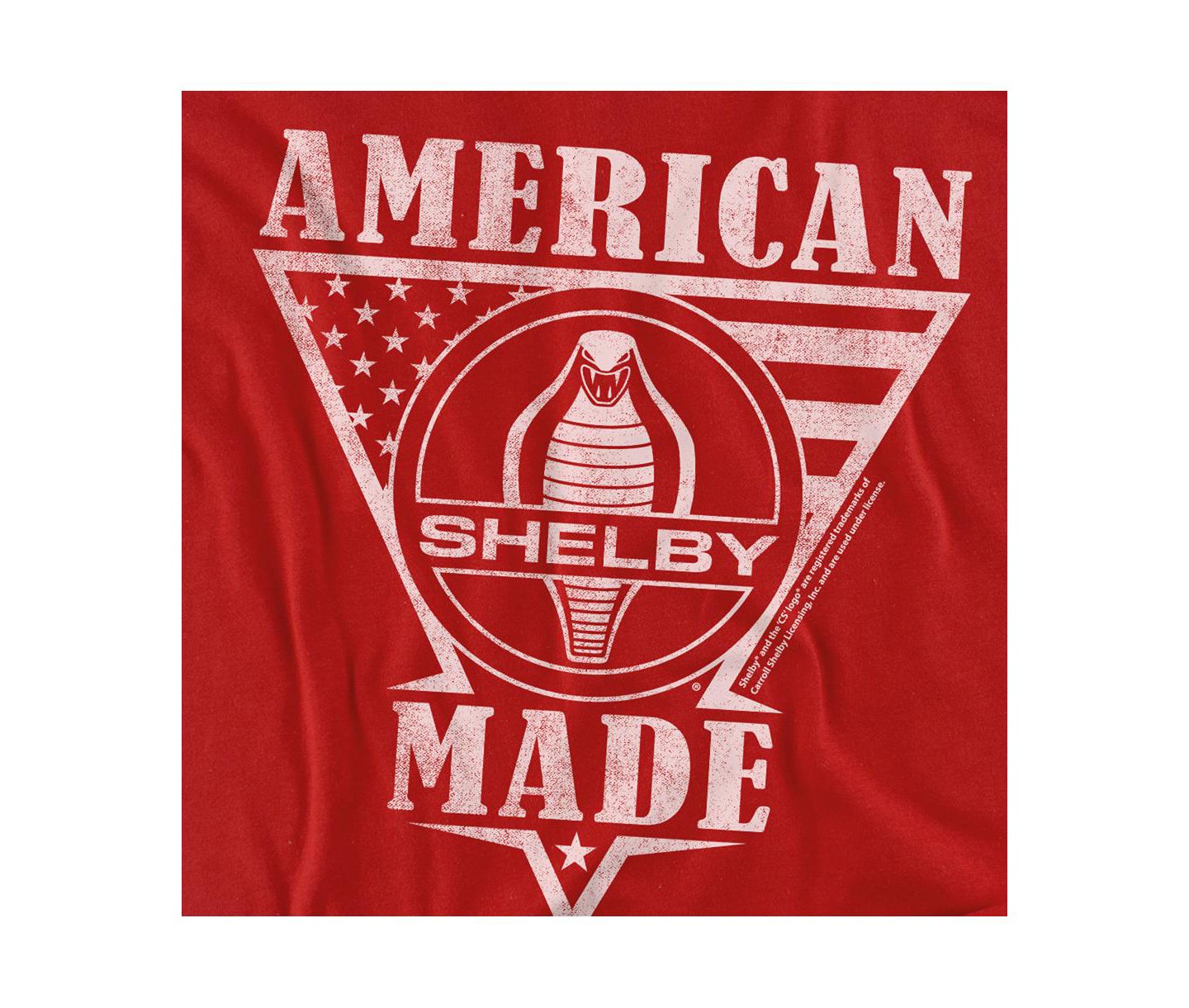 Мужская футболка Shelby Cobra Carroll Shelby American Made Flag, цвет: Красный — фото 3