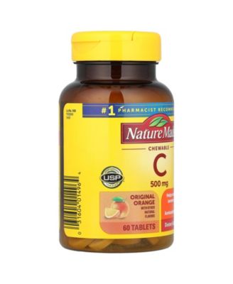 Vitamin C Chewable  Orange  500 mg  -  60 Tablets