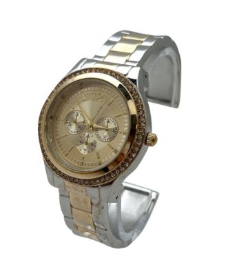 Two Tone Boyfriend Style Bangle Women Watch