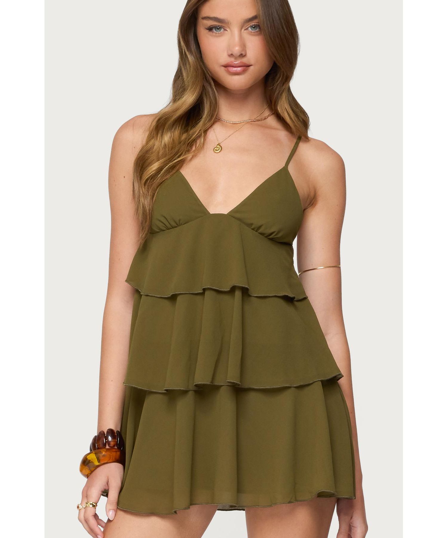 Women's Gwynne Chiffon Ruffled Mini Dress