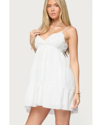 Womens Bianca Ruffle Tiered Babydoll Dress