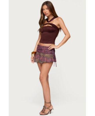 Womens Rivera Ring Cut Out Top