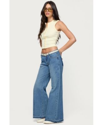 Womens Nerissa Low Rise Flared Jeans