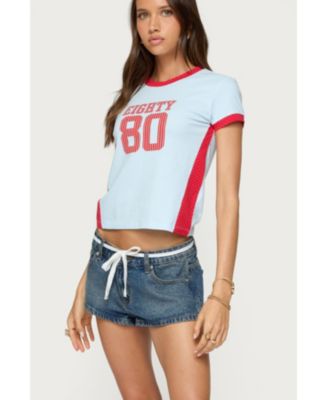 Womens Eighty Polka Dot Contrast T Shirt