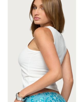 Women's Ocean Club Bead Ribbed Tank Top