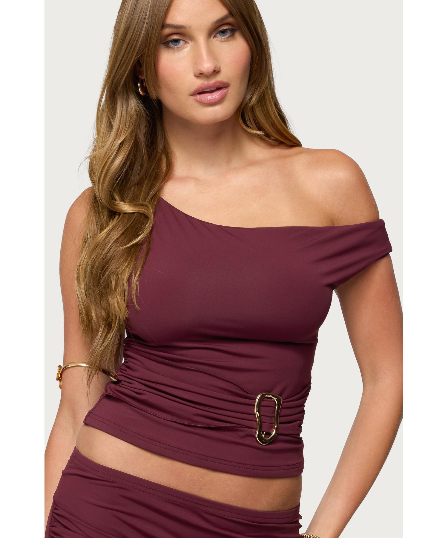 Womens Kenia Abstract Ring Off Shoulder Top